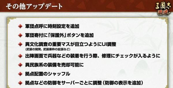 ⑪その他アップデート