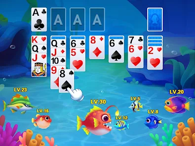 Solitaire Klondike Fish (by Solitaire Aquarium) - classic card game for  Android and iOS - gameplay 