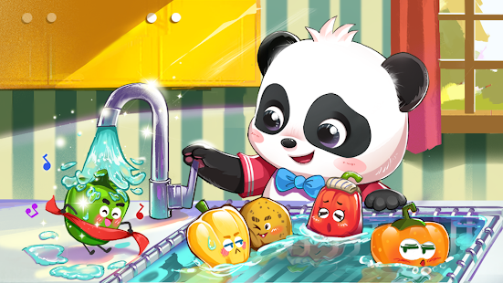 BEBÊ PANDA - FESTA DA COZINHA BABYBUS - JOGO DE FAZER COMIDA 