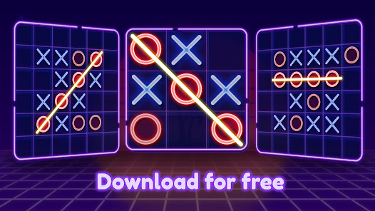 Baixar & Jogar Tic Tac Toe Glow: 2 Player XO no PC & Mac (Emulador)