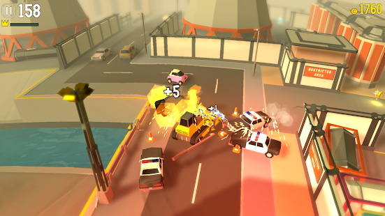 Jogando Reckless Getaway 2 no celular. 