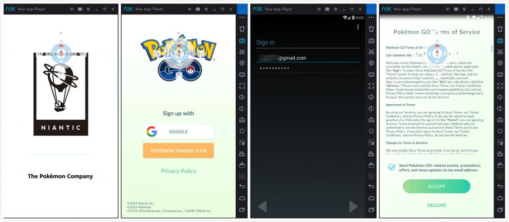 Pokemon Go log in