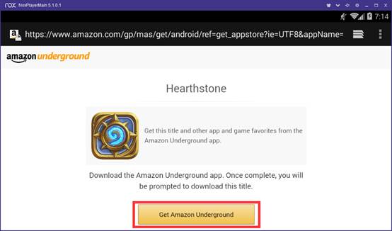 can you download hearthstone on amazon underground