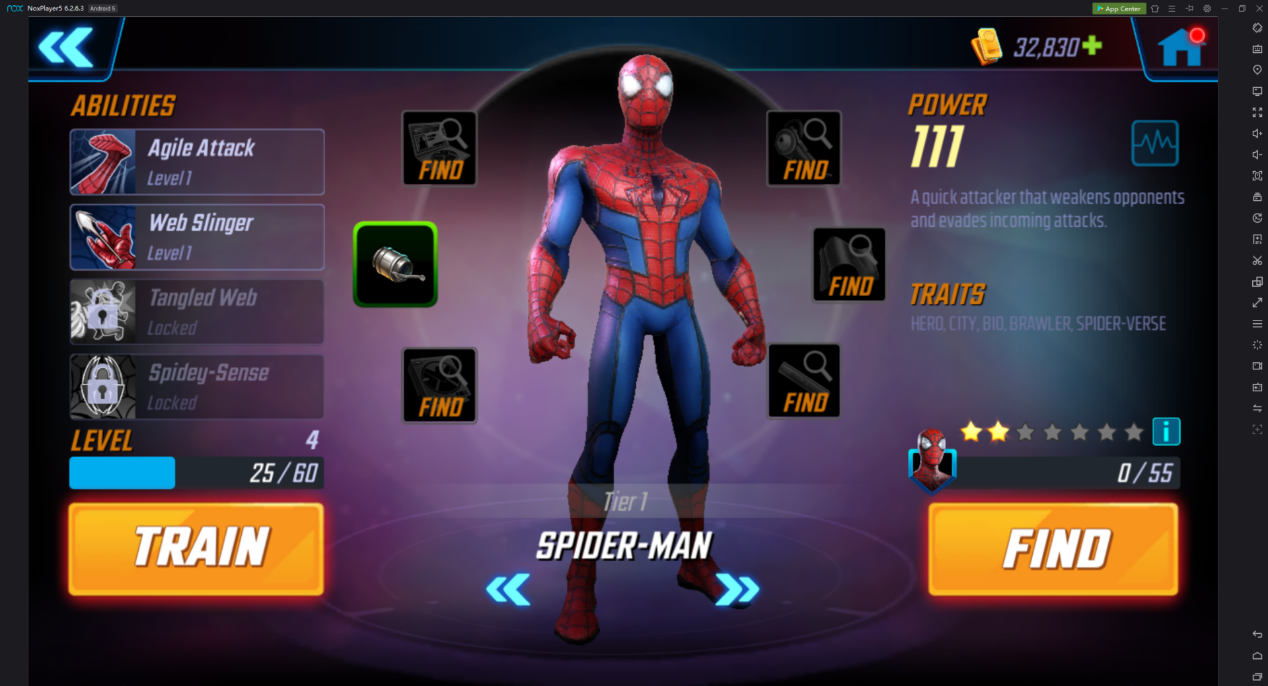 Aumentando o level de seus personagens em MARVEL Strike Force