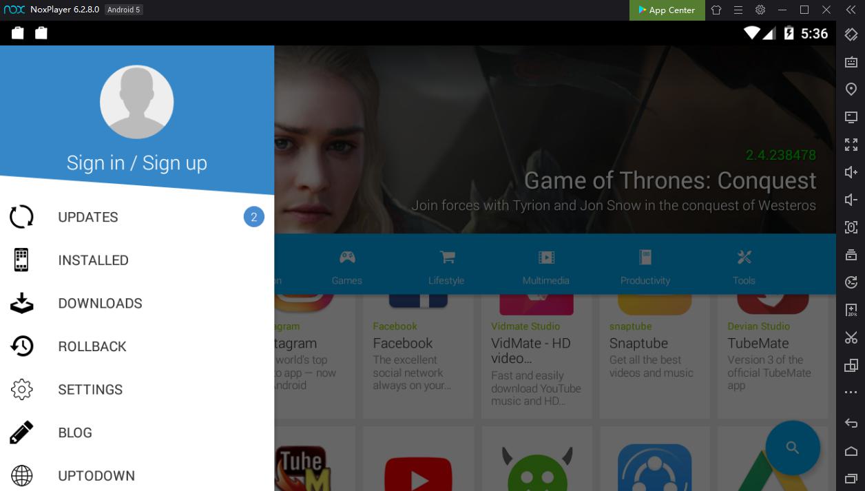 Now you can download apk file directly in NoxPlayer using Uptodown app –  NoxPlayer