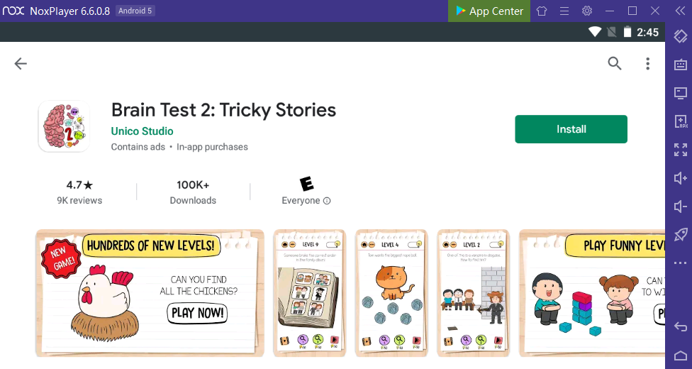 Play Brain Test 2: Tricky Stories on PC with NoxPlayer – NoxPlayer