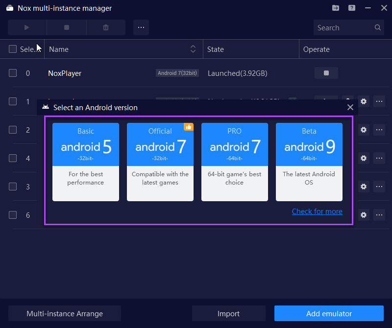 Now, Android 5/7/9, 32/64 Bit are All in One Place! NoxPlayer 7015 Version  Update – NoxPlayer
