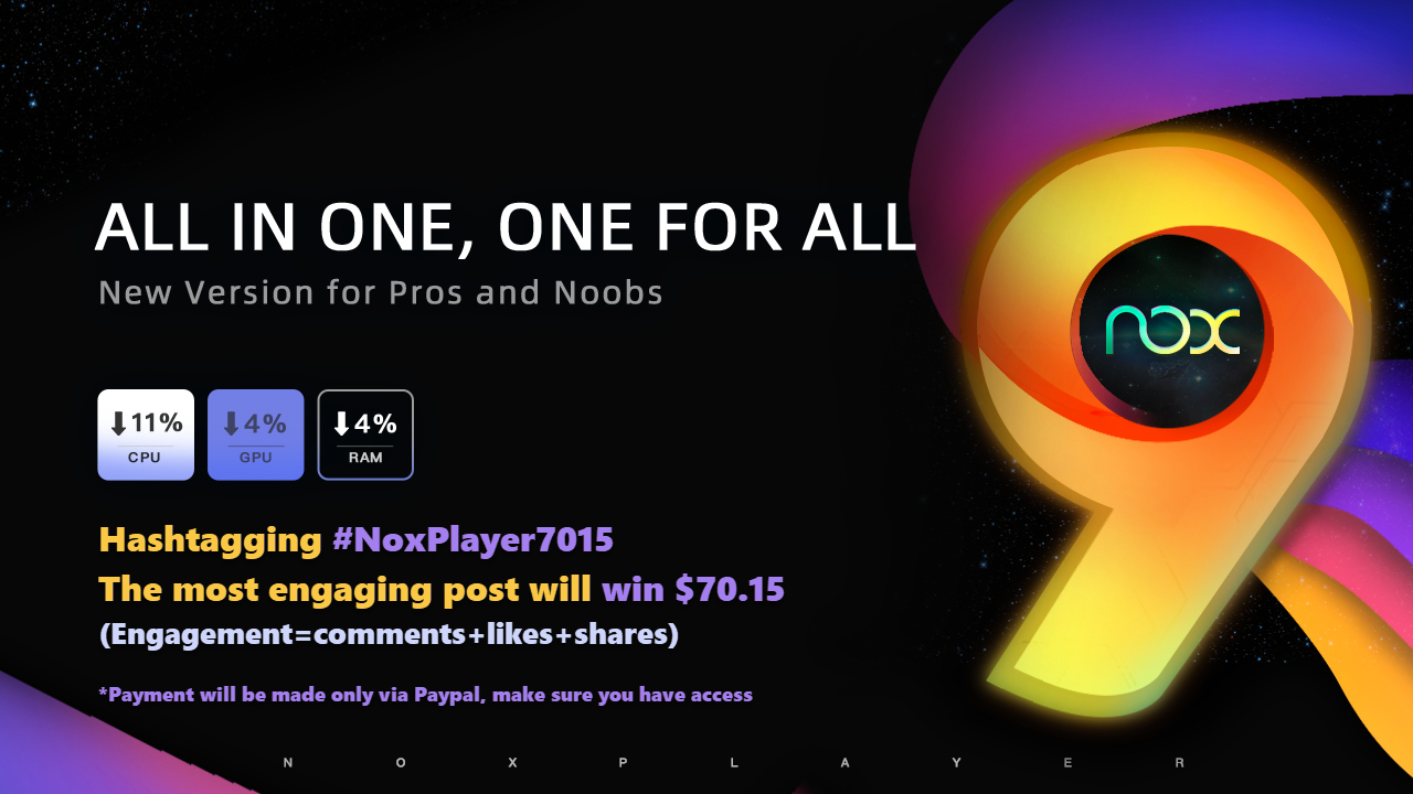 Now, Android 5/7/9, 32/64 Bit are All in One Place! NoxPlayer 7015 Version  Update – NoxPlayer