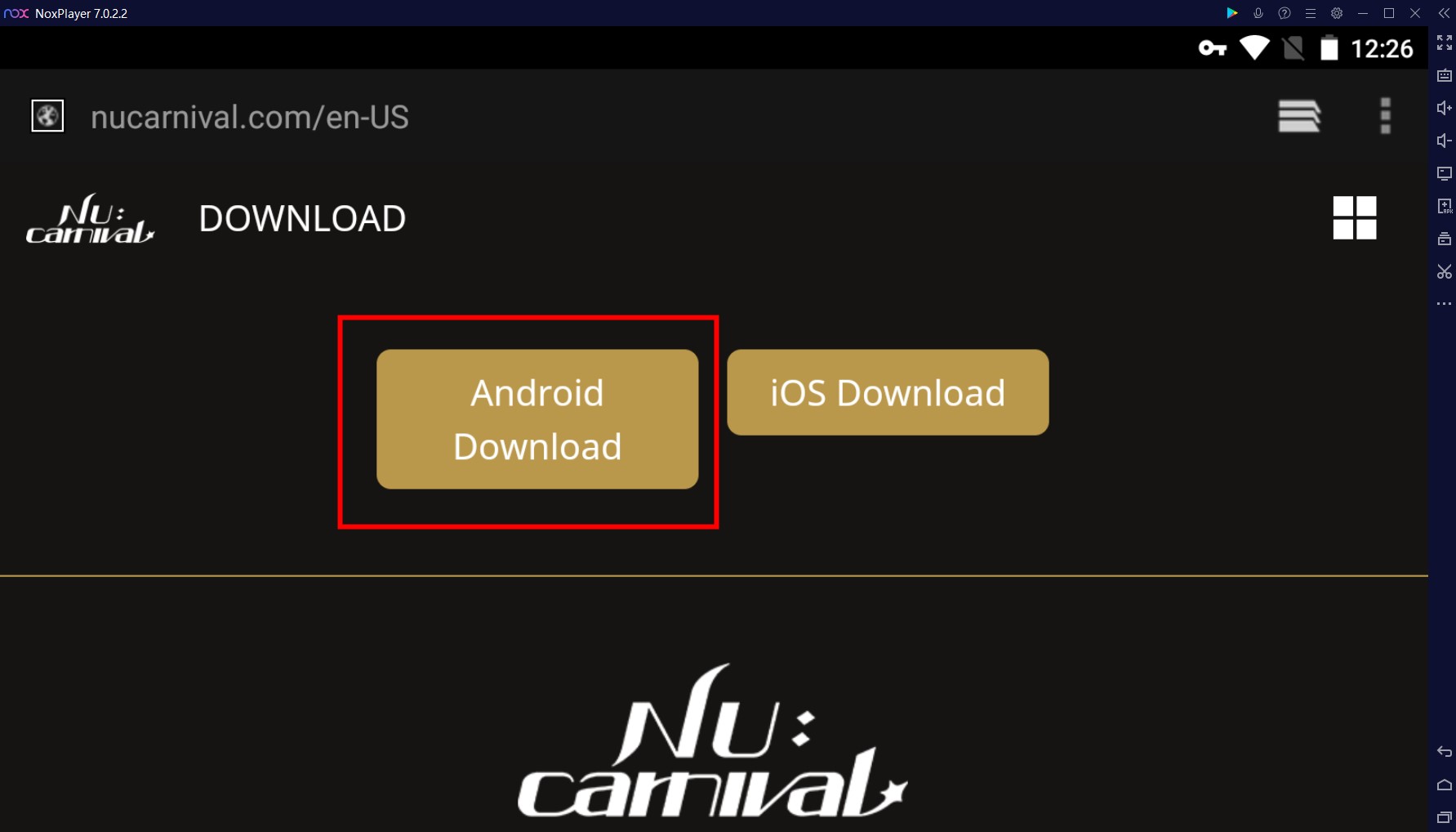 Carnival download android nu